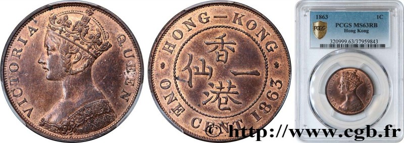 HONG KONG
Type : 1 Cent Victoria 
Date : 1863 
Quantity minted : 1000000 
Metal ...