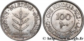 PALESTINE
Type : 100 Mils 
Date : 1942 
Quantity minted : 2500000 
Metal : silver 
Diameter : 29  mm
Orientation dies : 12  h.
Weight : 11,51  g.
Edge...