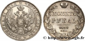 RUSSIA - NICHOLAS I
Type : 1 Rouble 
Date : 1833 
Mint name / Town : Saint-Petersbourg 
Quantity minted : 1711000 
Metal : silver 
Millesimal fineness...