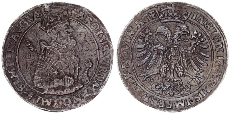 Holy Roman Empire Nijmegen 1 Thaler (1555) Carolus V. (1519 - 1556) . Av .: CARL...