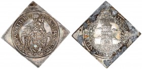 Austria Holy Roman Empire 1/2 Thaler Klippe (1593) Salzburg. Wolfgang Dietrich von Raitenau (1587 - 1612 Austrian Cleric coins House of Habsburg Archb...