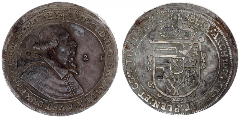 Austria Holy Roman Empire 1 Thaler 1621 Ensisheim. Leopold V Archduke (1619-1632...