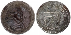 Austria Holy Roman Empire 1 Thaler 1621 Ensisheim. Leopold V Archduke (1619-1632). Av: + LEOPOLD : D : G : ARCHIDVX : AVST · DVX · BVR : ETc : SAC : C...