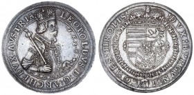Austria Holy Roman Empire 1 Thaler 1628 Hall. Leopold I (1657-1705). Av.:Laureate half-length armored figure r. holding scepter in circle. Rv. Crowned...