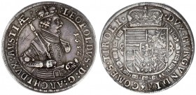 Austria Holy Roman Empire 1 Thaler 1632 Hall. Archduke Leopold V(1619-1632). Averse: Crowned 1/2-length figure right with scepter and sword. Averse Le...