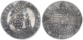 Austria Holy Roman Empire 1 Thaler 1704 Hall. Leopold I (1657-1705). Av: LEOPOLDVS. D:G:ROM:IMP: SE:A:G:H:B:REX. Rv: ARCHID:AVST:-DVX:BV:COM:TYR:1704 ...