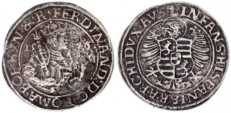 Roman German Empire 1 Thaler 1546 Joachimstal. Ferdinand I (1522-1558-1564). Av....