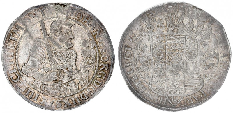 German States Saxony 1 Thaler 1640 SD Johann George I.(1615-1656). Av.:Bust righ...