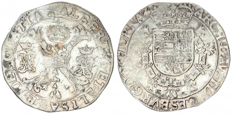 Spanish Netherlands 1 Patagon (1612-1621) Tournai. Albert & Isabella Doornik / T...