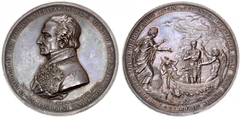 Autria 1 Medal 1826 silver medal by Joseph Nikolaus Lang on the recovery of Empe...