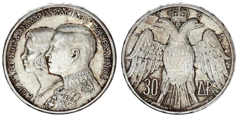 Greece 30 Drachmai 1964 Constantine II(1964-1973) Commemorating the "Marriage of...