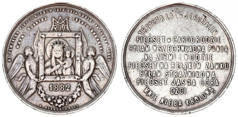 Poland 1 Medale 1882 commemorating the Jubilee of the Miraculous Picture of Our ...