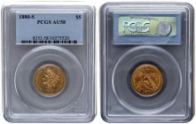 USA 5 Dollars 1880-S. "Liberty / Coronet Head - Half Eagle" With motto. PCGS AU 58. Gold. KM# 101