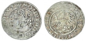 Lithuania 1/2 Grosz 1521 Sigismund I the Old 1506-1548 - Lithuanian coins Vilnius MONETA SIGISMVNDI on the obverse LITVANIE on the reverse. Silver. Ko...