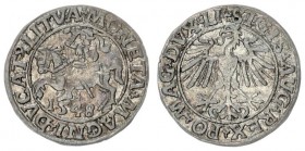 Lithuania ½ Grosz 1548 Sigismund II Augustus 1545-1572 - Lithuanian coins Vilnius LI / LITVA Kop. 3240 Tyszkiewicz 0.40 mk. Silver. Ivanauskas / Cesnu...