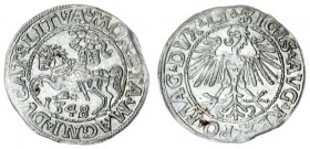 Lithuania 1/2 Grosz 1548 Sigismund II Augustus 1545-1572 Lithuanian coins Vilnius. end of legend LI / LITVA Silver. Cesnulis-Ivanauskas 4SA38-12