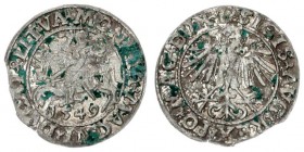Lithuania ½ Grosz 1549 Sigismund II Augustus 1545-1572 - Lithuanian coins Vilnius ending of inscriptions L / LITVA Silver. Cesnulis-Ivanauskas 4SA39-1...