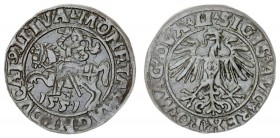 Lithuania ½ Grosz 1551 Sigismund II Augustus 1545-1572 - Lithuanian coins Vilnius endings of inscriptions LI / LITVA very nice. Silver. Cesnulis-Ivana...