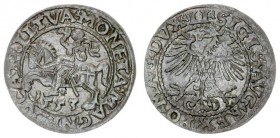 Lithuania ½ Grosz 1553 Sigismund II Augustus 1545-1572 - Lithuanian coins Vilnius ending of inscriptions LI / LITVA rarer very nice year Cesnulis-Ivan...