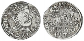 Lithuania 3 Groszy 1582 Stephen Báthory 1576-1586 - Lithuanian coins Vilnius Batorych coat of arms above the inscription on the reverse endings L / LI...