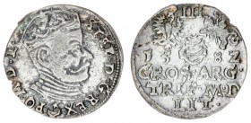Lithuania 3 Groszy 1582 Stephen Báthory 1576-1586 - Lithuanian coins Vilnius Iger V.82.1.b (R ) Silver. Ivanauskas 4SB41-16