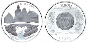 Latvia 1 Lats 2006. Straupe. Silver. 31.1gr. Mintage: 15000. KM# 83