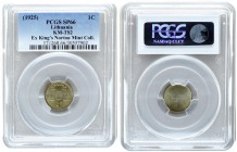 Lithuania 1 Centas (1925) PCGS SP66 Reverse Trial Strike in Aluminum-Bronze. 1925. PCGS SP66. Secure Holder. KM-TS2. Ex King's Norton Mint Coll.