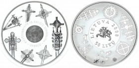 Lithuania 50 Litu 2008. Europe. European Cultural Heritage. Silver. 28.28gr. Mintage: 10000. (With certificate) KM# 153
