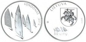 Lithuania 50 Litu 2011. The XXX Olympic Games in London 2012. Silver. 28.28gr. Mintage: 5000. (With certificate) KM# 220
