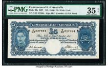 Australia Commonwealth Bank of Australia 5 Pounds ND (1949) Pick 27c R47 PMG Choice Very Fine 35 Net. Repaired.

HID09801242017

© 2020 Heritage Aucti...
