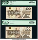 Canada Bank of Canada $100 1988 Pick 99d BC-60d Two Consecutive Examples PCGS Gem New 66PPQ. 

HID09801242017

© 2020 Heritage Auctions | All Rights R...