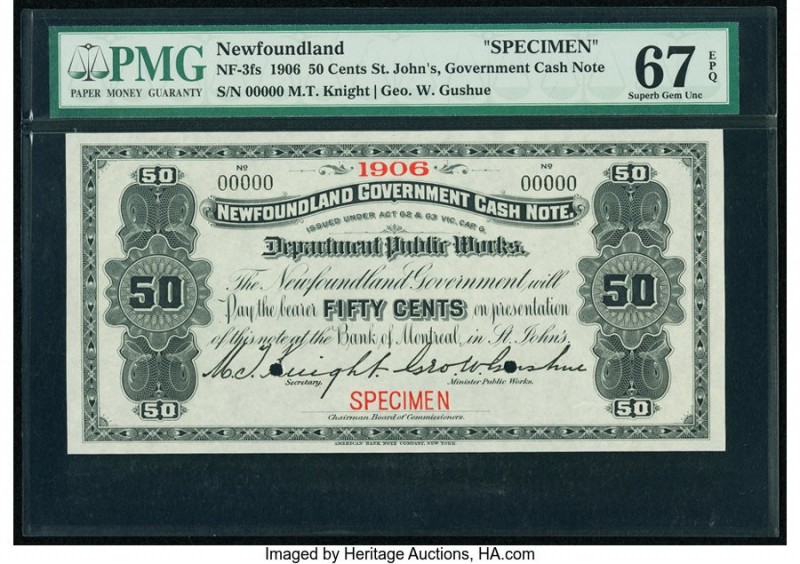 Canada St. John's, NF- Newfoundland Government Cash Note 50 Cents 1906 Pick A5 (...