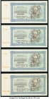 Czech Republic Republika Ceskoslovenska 2000 Korun 1945 Pick S50As Group of 4 Specimen About Uncirculated. All examples are cancelled perforated "Spec...