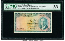 Iraq National Bank of Iraq 1/4 Dinar 1947 (ND 1955) Pick 37 PMG Very Fine 25. 

HID09801242017

© 2020 Heritage Auctions | All Rights Reserved