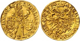 RUDOLF II&nbsp;
1 Ducat, 1594, Praha, 3,44g, Hal. 298&nbsp;

VF | VF