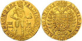 FERDINAND III&nbsp;
2 Ducats, 1653, Wien, 6,94g, Fr. 231&nbsp;

EF | EF