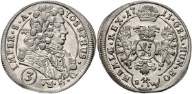 JOSEPH I&nbsp;
3 Kreuzer, 1711, Kutná Hora, 1,83g, Her. 213&nbsp;

about UNC | about UNC