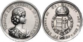JOSEPH I&nbsp;
Silver medal Coronation of Joseph I as Hungarian monarch, 1687, Wien, 11,37g, 30 mm, Ag 900/1000, Nov. A21b&nbsp;

EF | EF