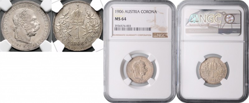 FRANZ JOSEPH I&nbsp;
1 Corona, 1906, Wien, Früh. 1979&nbsp;

UNC | UNC , NGC ...