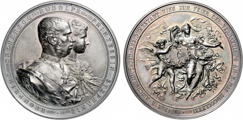 FRANZ JOSEPH I&nbsp;
Silver medal Engagement of Crown prince Rudolf and Stephan...