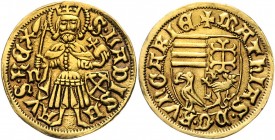 Gold gulden Matthias Corvinus (1458 - 1490), b. l., NB, 3,51g, Husz. 674&nbsp;

EF | EF