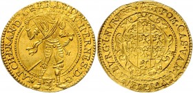 1 Ducat Joachim Ersnt (1603 - 1625), Brandenburg - Ansbach, doubled die , 1623, 3,44g, Fr. 319&nbsp;

VF | VF