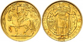 Gold Medal (1 Ducat) Millennium of St. Wenceslaus, 1929, Kremnica, O. Španiel, Au 987/1000 4 g, 16 mm, MCH CSR1-MED2&nbsp;

UNC | UNC