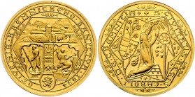 Gold medal (2 Ducats) 1934 Revival of Kremnitz´ Mining, A. Hám, Au 987/1000 6,98 g, 25 mm, Kremnica, MCH CSR1-MED9&nbsp;

UNC | UNC