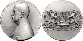 Silver medal 1922 / 1934 Commemoration of the election of President T. G. Masaryk, J. Šejnost, Ag 987/1000 236.78 g, 80 mm, mintage of 43 pcs., origin...