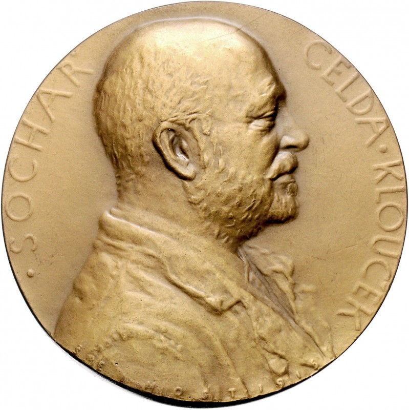 AE medal 1915 Kloucek Celda - Sculptor and professor, one sided, 1915, 66,34g, 5...