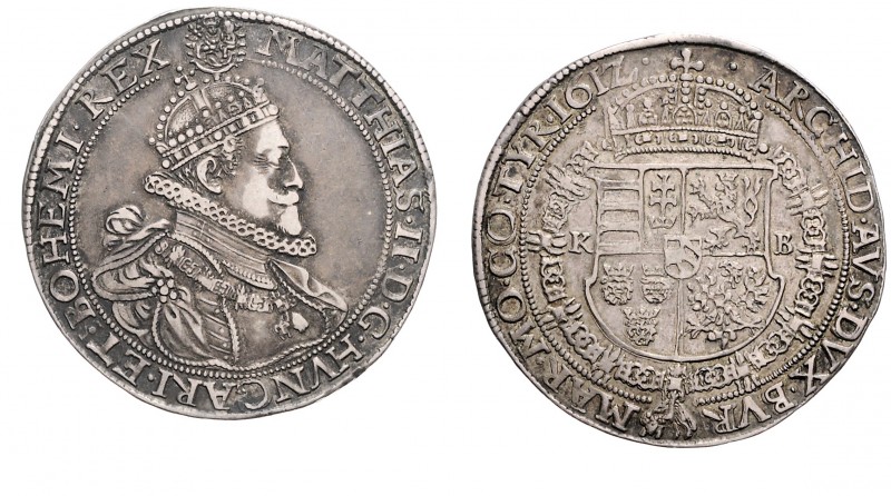 MATTHIAS II (1608 - 1619)&nbsp;
1 Thaler, 1612, KB, 28,38g, Husz. 1107&nbsp;
...