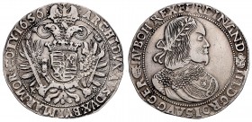 FERDINAND III (1637 - 1657)&nbsp;
1 Thaler, 1656, KB, 28,03g, Husz. 1242&nbsp;

VF | VF