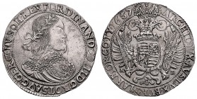 FERDINAND III (1637 - 1657)&nbsp;
1 Thaler, 1657, KB, 28,47g, Husz. 1242&nbsp;

about EF | about EF