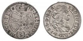 LEOPOLD I. (1657 - 1705)&nbsp;
3 Kreuzer, 1676, Hall, 1,47g, Her. 1420&nbsp;

about UNC | about UNC